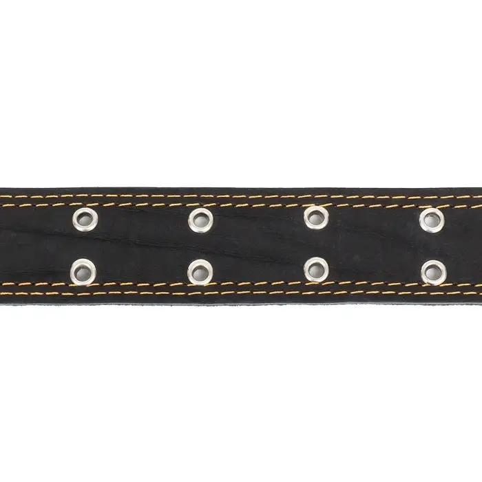 Ошейник комбинированный кожа/брезент, безразмерный, 83&times;4.5 см, ОШ 20-70 см, чёрный