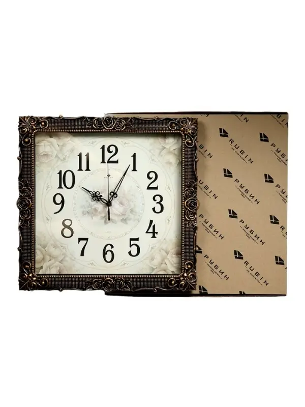 Часы настенные интерьерные &laquo;Барака&raquo;, бесшумные, плавный ход, 38&times;38 см, бронзовые