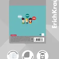 Тетрадь для записи иностранных слов ErichKrause. Hello, А5+, 48 листов, в линейку, три столбца, обложка из мелованного картона, блок офсет, МИКС