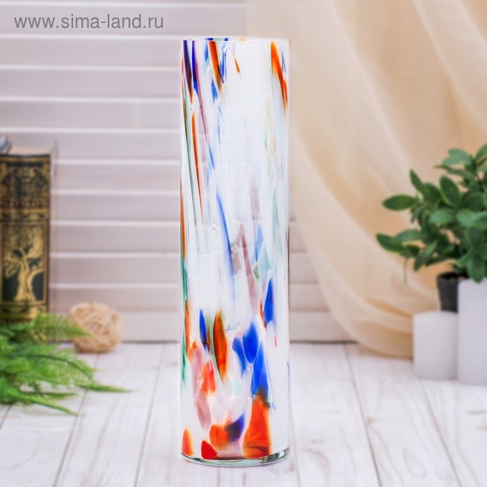 Ваза  Ваза "Цилиндр" 8х30 см, разноцветная