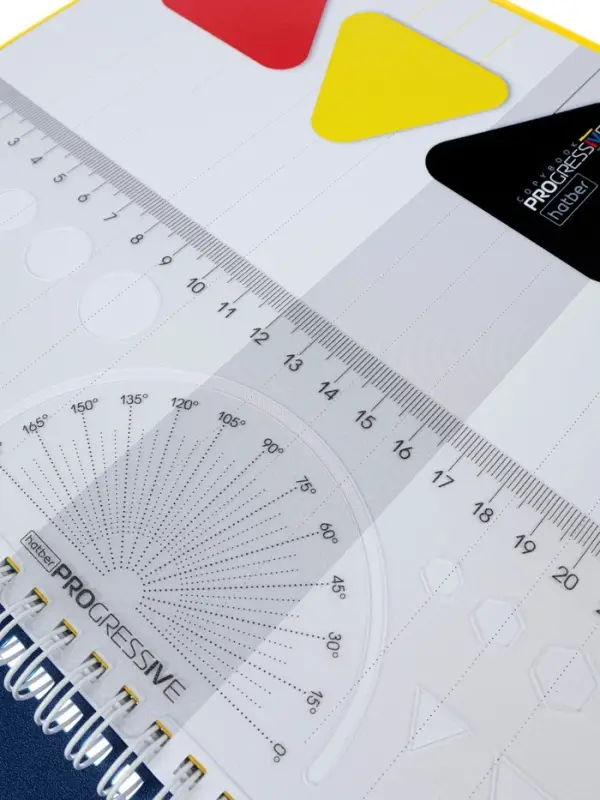 Тетрадь А4 96л кл Тетрадь А4 96л кл "PROGRESSIVE CANVAS Синяя",пласт обл,греб,фигур высеч,4цв разд+лин+карм