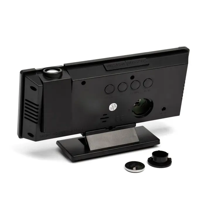 Часы-будильник электронные настольные с проекцией на потолок, 18.4&times;7.5 см, белая индикация