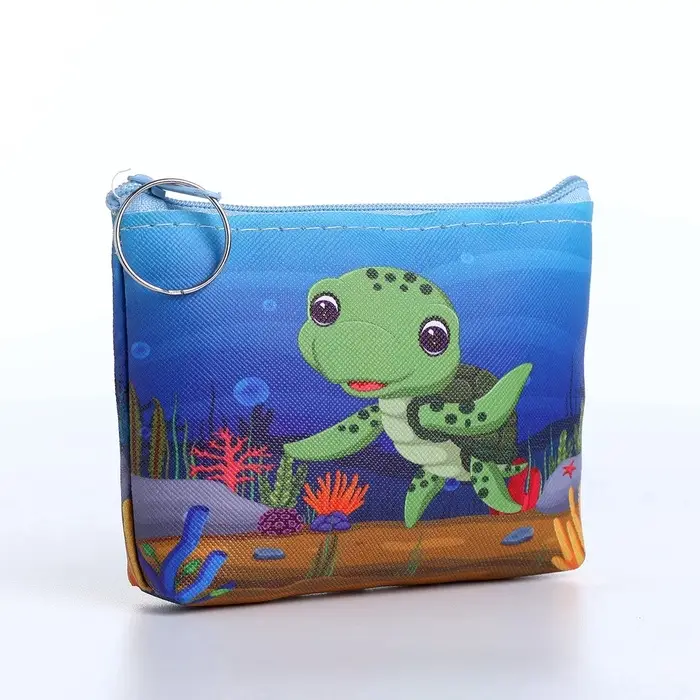 Кошелёк детский &laquo;Морской&raquo;, монетница, на молнии, МИКС