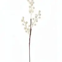 Ветка декоративная &laquo;Снежные грёзы&raquo; блеск, 40&times;10 см, белая