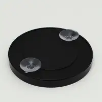 Зеркало макияжное, увеличение &times;15, на присосках, d=9 см, чёрное