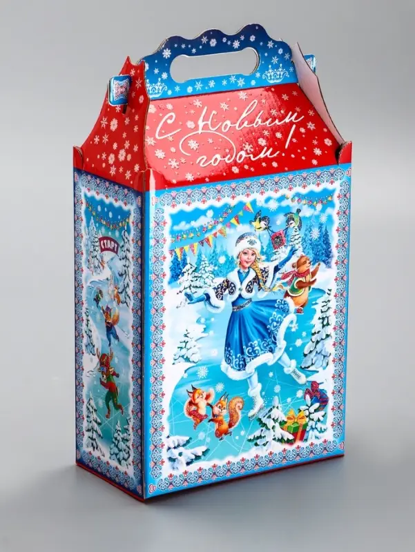 Подарочная новогодняя коробка &laquo;Олимпиада&raquo;, для сладких подарков, 17.8&times;10&times;32.5 см