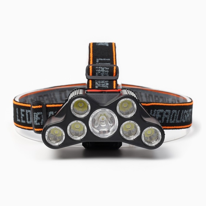 Фонарь налобный аккумуляторный, 10 Вт, 1000 мАч, 200 лм, LED, IPX3 Фонарь налобный аккумуляторный, 10 Вт, 1000 мАч, 200 лм, LED, IPX3