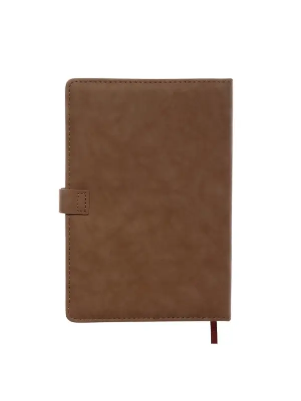 Ежедневник недатированный формат А5, с хлястиком, 112л, линия, пвх, Коричневый Ежедневник недатированный формат А5, с хлястиком, 112л, линия, пвх, Коричневый