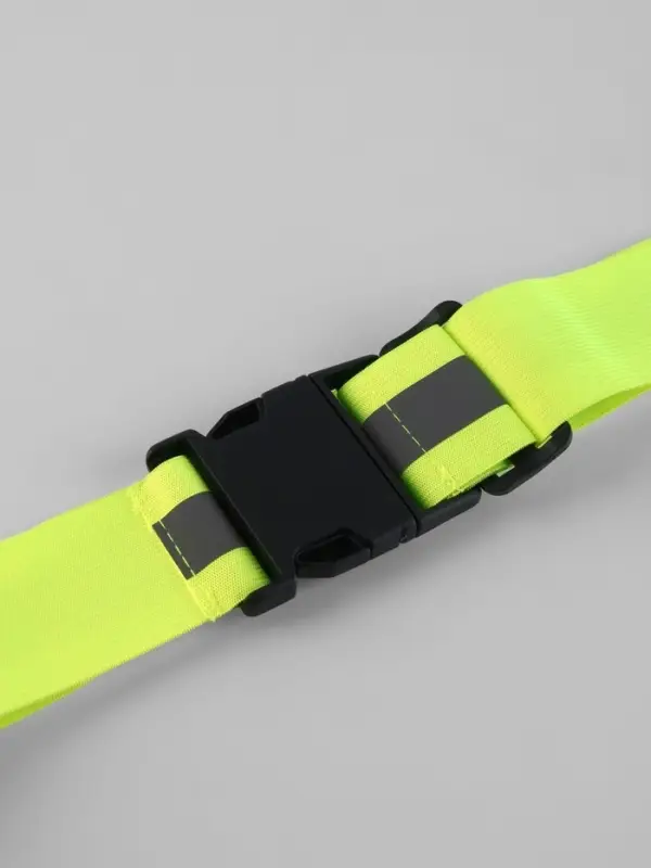 Пояс светоотражающий, эластичный, с фастексом, 57 - 101 см &times; 4.5 см, зелёный