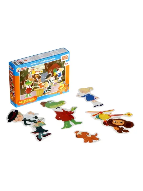 Игра-головоломка с фигурными деталями «Чебурашка. Золотая коллекция»
