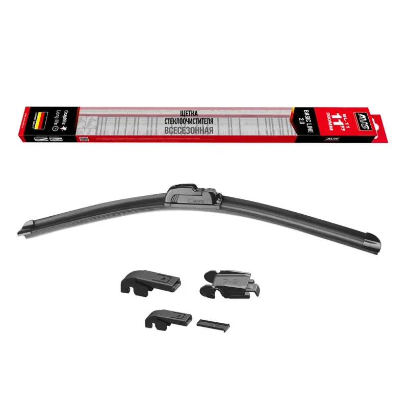 Щетки стеклоочистителя AVS б/к 28 см "11" (1шт.) универсальные BL-11