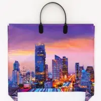 Пакет &laquo;Пульс города&raquo;, полиэтиленовый с пластиковой ручкой, 37&times;34 см, 80 мкм