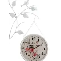 Часы настенные двусторонние &laquo;Птичка на ветке&raquo;, подвес, d=23 см, белые