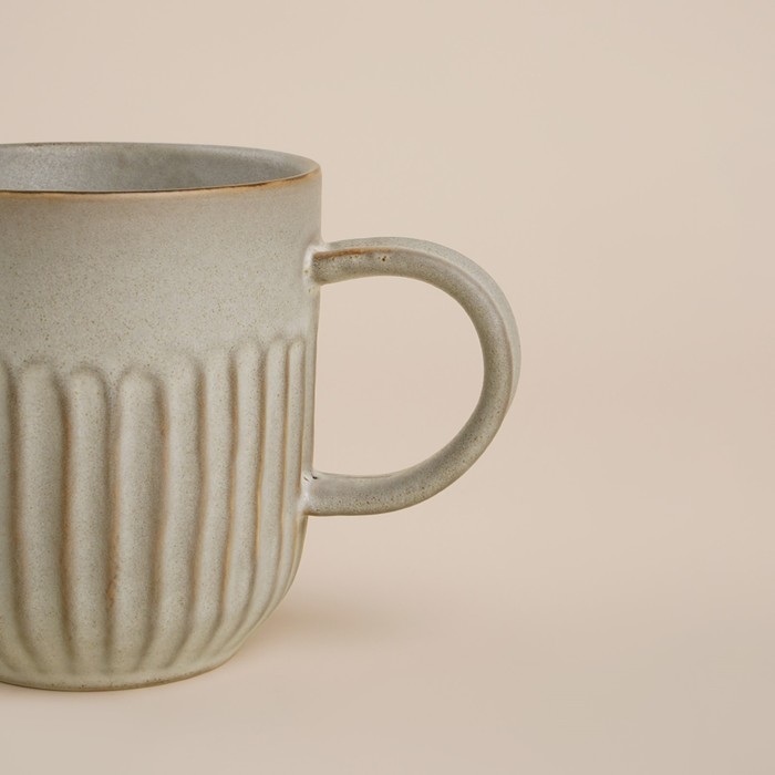 Набор кружек фарфоровых SL Home «Монти», 400 мл, цвет коричневый Набор кружек фарфоровых SL Home «Монти», 400 мл, цвет коричневый