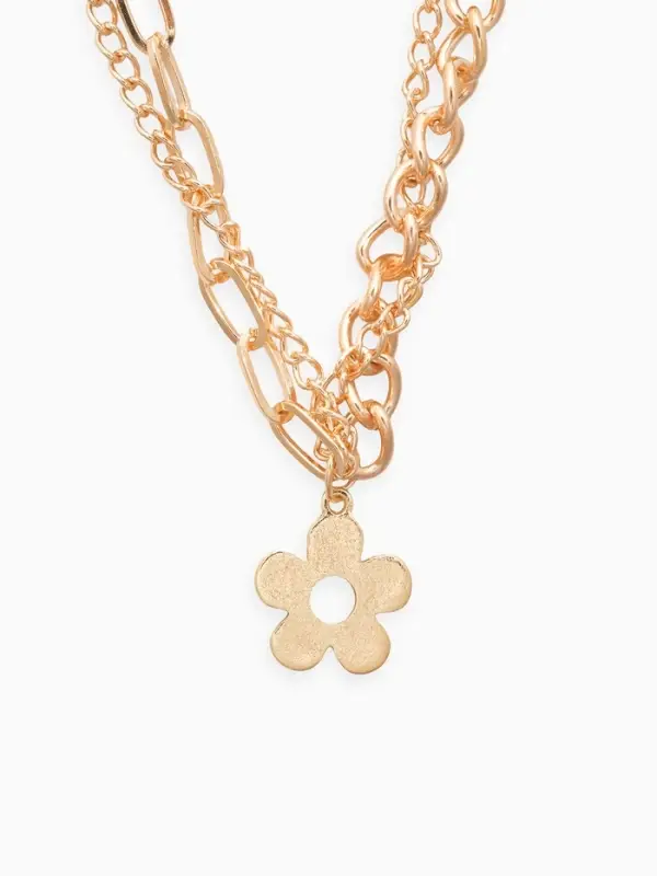 Цепь двойна "Нежный хард-рок", 40см, цвет золото