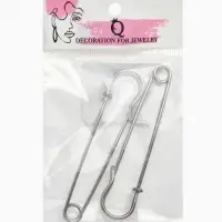 Булавка 8&times;1.5 см (набор 2 шт.), СМ-208, серебра