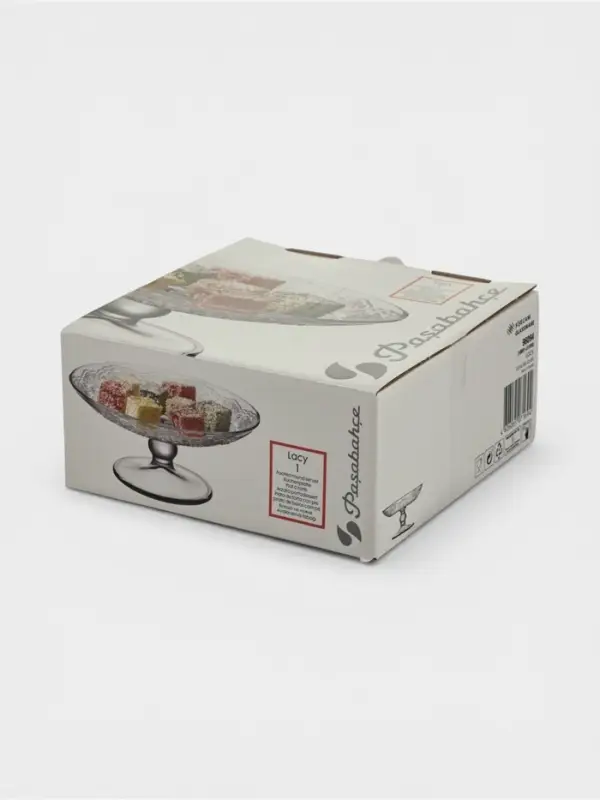 Подставка для торта Paşabah&ccedil;e &laquo;Лейси&raquo;, d=16 см, стекло, прозрачный