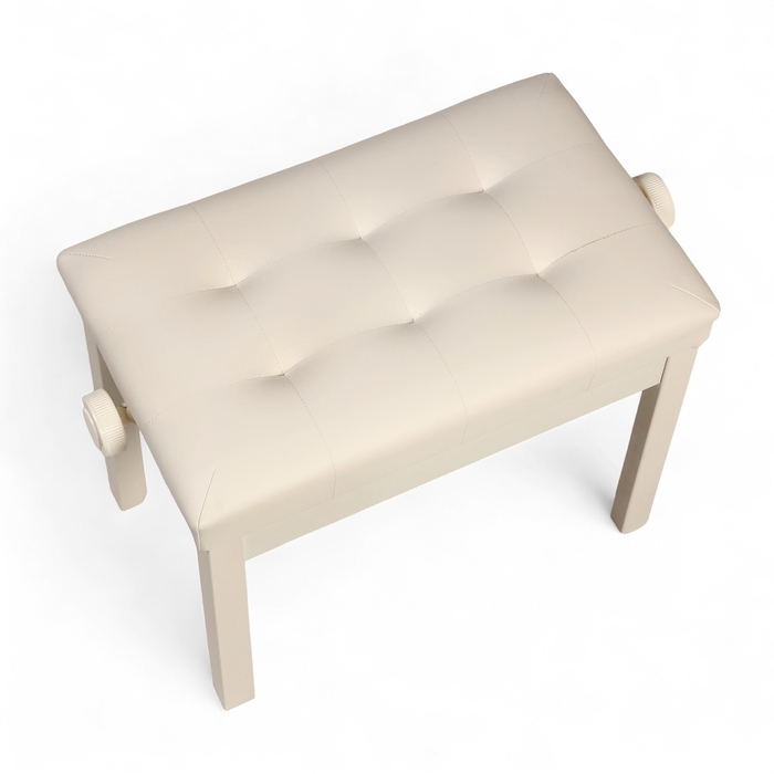 Банкетка для пианино Music Life сиденье 55х34, высота 48-58 см, белая, нагрузка 100 кг Банкетка для пианино Music Life сиденье 55х34, высота 48-58 см, белая, нагрузка 100 кг