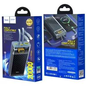 Портативный аккумулятор 20000 mAh J104A HOCO серый