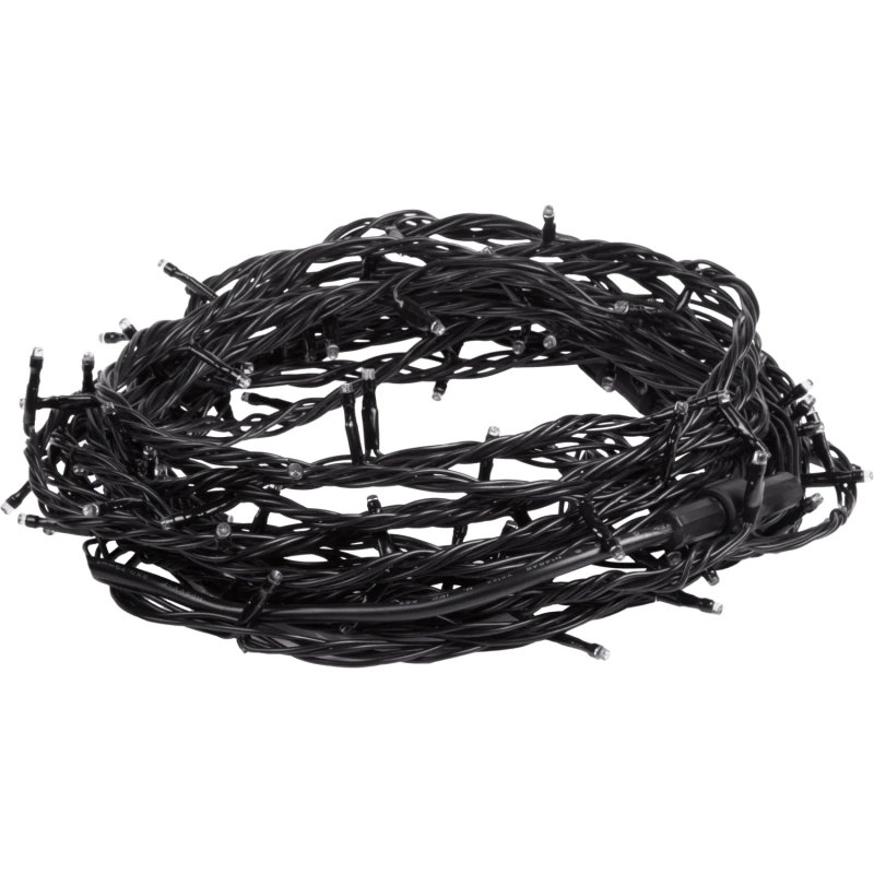 Гирлянда светодиодная Твинкл Лайт 20м, черный ПВХ, 200, цвет мульти 303-149