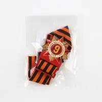 Деревянный орден с георгиевской лентой «9 мая», 4.4×6.3 см Деревянный орден с георгиевской лентой «9 мая», 4.4×6.3 см