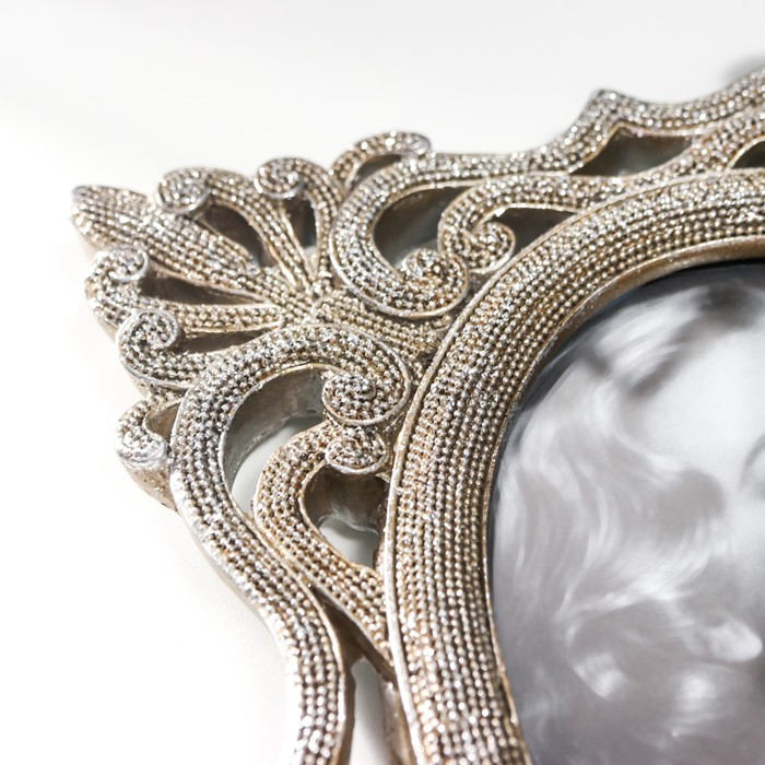 Фоторамка полистоун 10х15 см Фоторамка полистоун 10х15 см "Сицилия" серебро 23х17,5 см