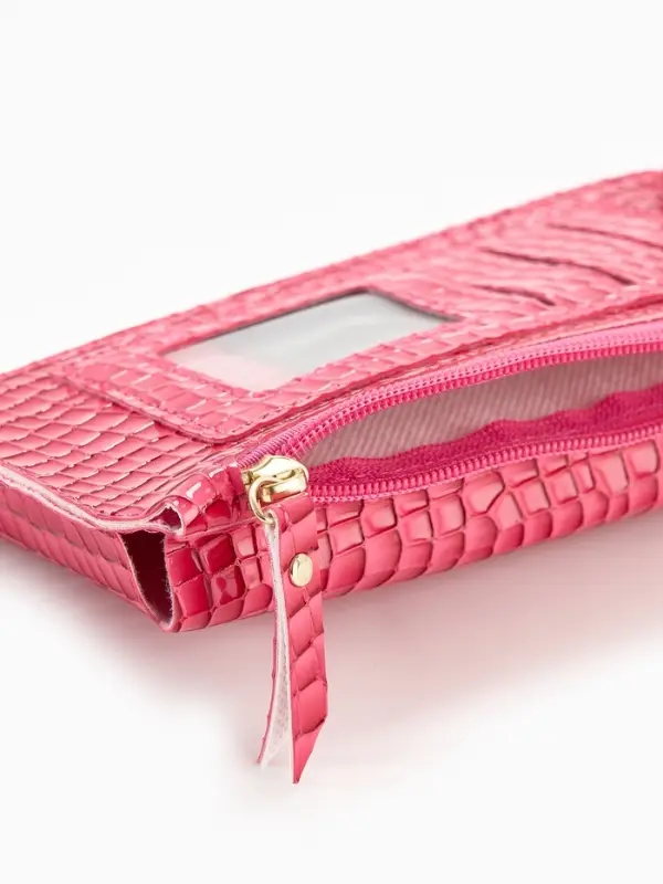 Сумка на магните, с длинным ремнём, однотонная, 10&times;2.5&times;20 см, розовая