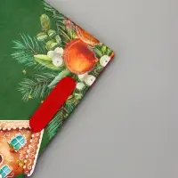 Пакет подарочный новогодний ламинированный с тиснением &laquo;Уют&raquo;, люкс, 18&times;22.3&times;10 см