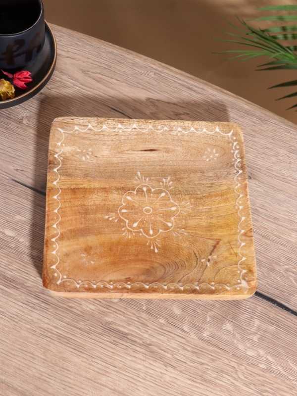 Блюдо Блюдо "Звезда" дерево манго 20,5х20,5х3 см