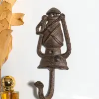 Крючок настенный &laquo;Походный фонарь&raquo;, ключница декоративная, чугун, 19&times;8&times;8.8 см