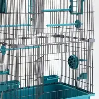 Клетка для птиц &laquo;Пижон&raquo;, разборная, 42&times;30&times;62.7 см, укомплектованная, бирюзовая