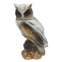Фигурка гипс &laquo;Сова&raquo;, белая, 11&times;22&times;9 см
