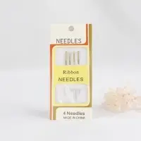 Иглы для вышивания лентой, с золотым ушком, d=1.07 мм, 4.4-4.9 см, набор 4 шт.