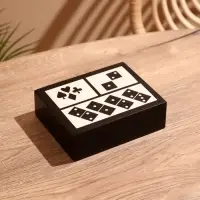 Игра настольная 3 в 1, домино, кубики, карты, полирезин, МДФ