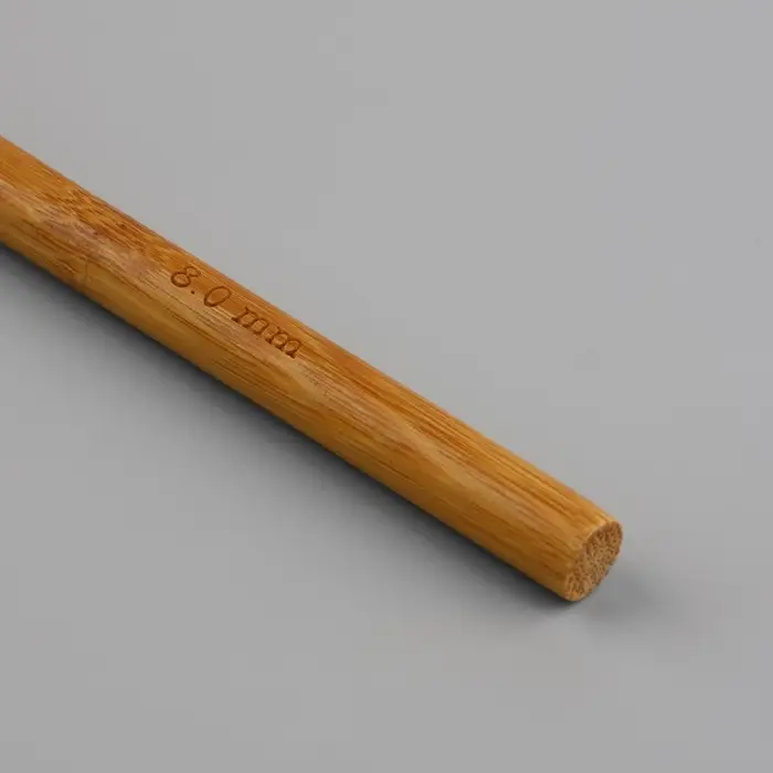 Крючок для вязания, бамбуковый, d=8 мм, 15 см Крючок для вязания, бамбуковый, d=8 мм, 15 см