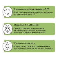 Материал укрывной, 10 × 3.2 м, плотность 20 г/м², с УФ-стабилизатором, белый, Greengo, Эконом 30%