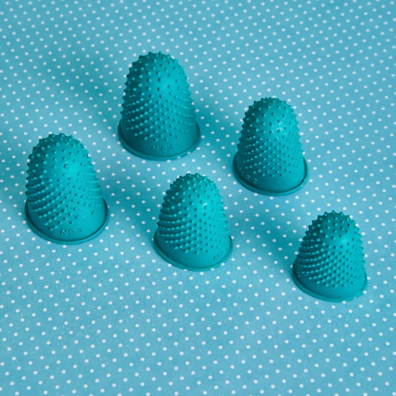 Напальчник для бумаг d=16мм, высота 28мм, зеленый резина