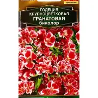Семена цветов Годеция Гранатовая Биколор махровая Золотая серия, Ц/П,0,05 г Семена цветов Годеция Гранатовая Биколор махровая Золотая серия, Ц/П,0,05 г