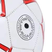 Футбольный мяч ONLYTOP, машинная сшивка, 32 панели, р. 5, PVC, резиновая камера, белый, красный