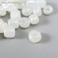 Бисер круглый 6/0 "Белый перламутр" 20 гр
