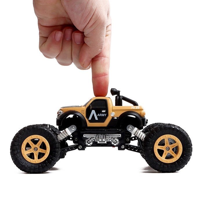 Джип радиоуправляемый «Армия», работает от аккумулятора, цвет песочный Джип радиоуправляемый «Армия», работает от аккумулятора, цвет песочный