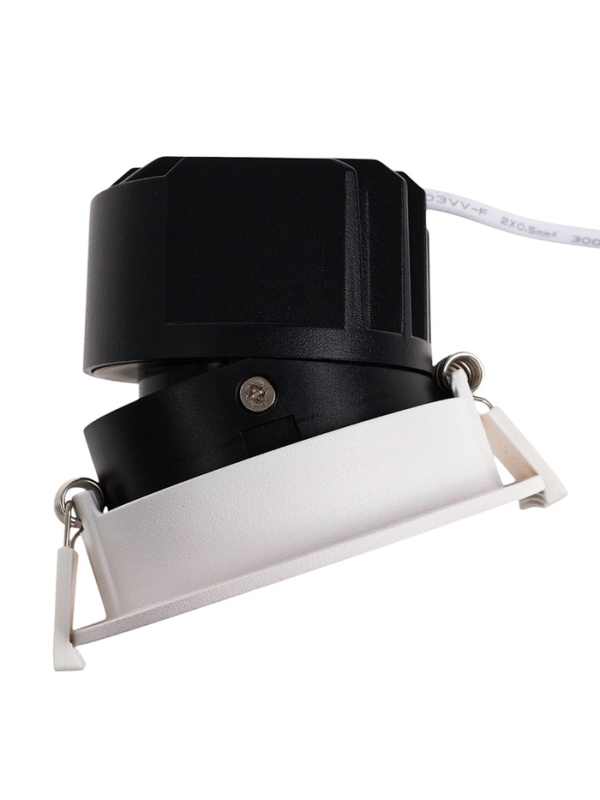 Светильник светодиодный встраиваемый, поворотный, 6Вт, 4000К, с драйвером, D75, черно-белый   107130 Светильник светодиодный встраиваемый, поворотный, 6Вт, 4000К, с драйвером, D75, черно-белый   107130