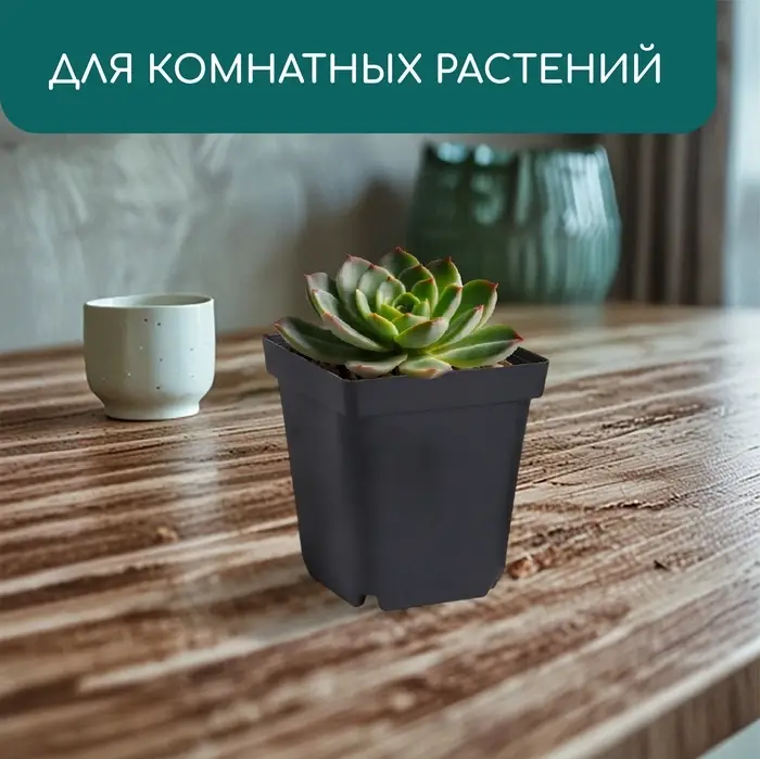 Горшок для рассады, 700 мл, d=10 см, h=12.5 см, пластик, чёрный, Greengo Горшок для рассады, 700 мл, d=10 см, h=12.5 см, пластик, чёрный, Greengo