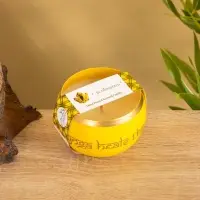 Свеча в чаше Yoga heal the soul, 200 г, 8.5&times;7 см, соевый воск, жёлтая