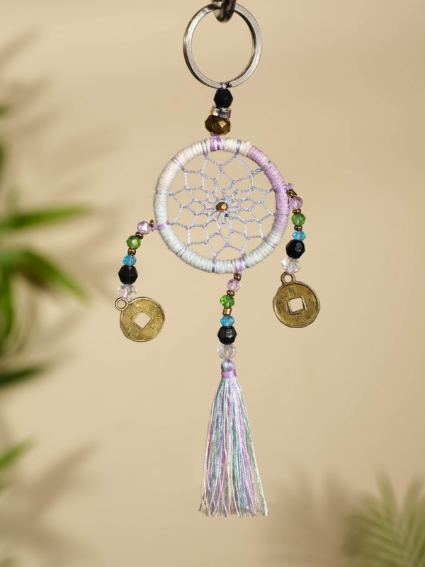 Брелок Брелок "Ловец снов" 4х15 см. разноцветный