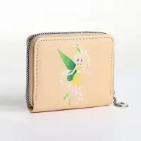 Кошелёк на молнии &laquo;Фея земли&raquo;, отдел для карт, для монет, бежевый