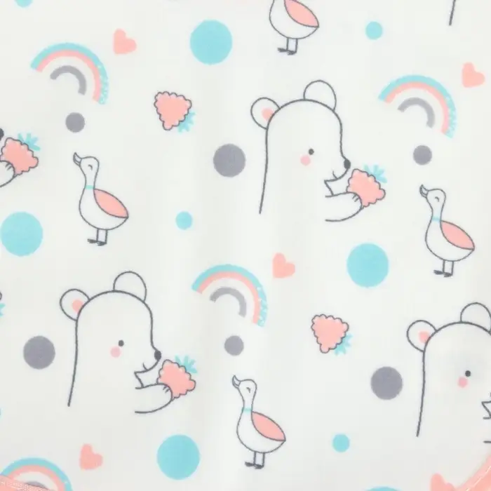 Набор детских слюнявчиков Крошка Я, 4 шт. + подарок, 20&times;17 см, цвет розовый, серый