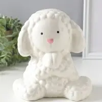 Копилка для денег керамика &laquo;Милый барашек с сердцем&raquo;, белая, 17&times;11&times;15.1 см