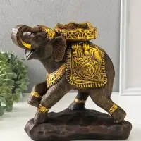 Копилка для денег &laquo;Слон счастья&raquo;, гипс под золото, 27&times;30&times;19 см