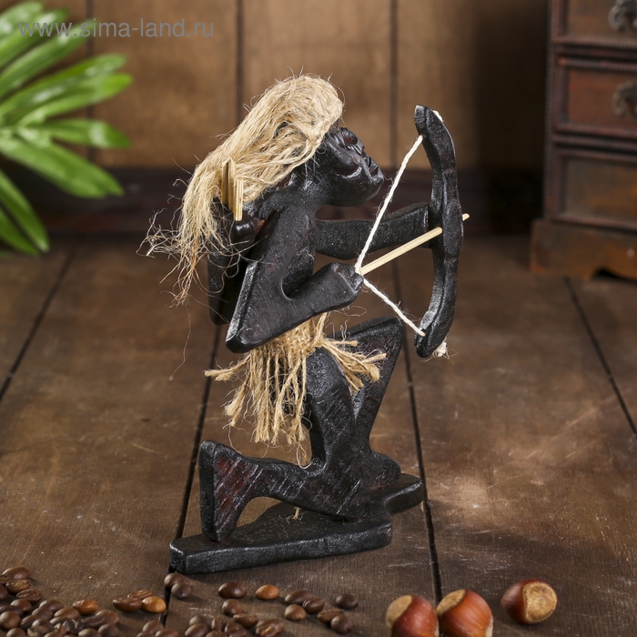 Сувенир «Абориген-лучник», 14×15×6 см, дерево Сувенир «Абориген-лучник», 14×15×6 см, дерево